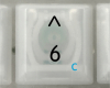 6 ^ Keycap, iBook G3 Clamshell, Original Blueberry